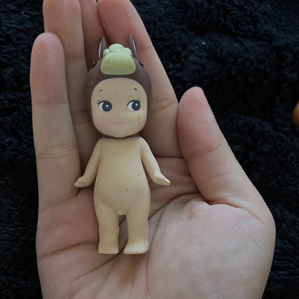 Adorable Brown and Cream Kids Toy Figure